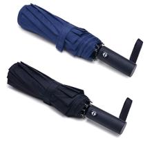 Guarda-chuva de viagem PFFY Windproof Auto Open/Close, pacote com 2 unidades preto+azul