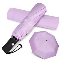 Guarda-chuva de viagem Shinok Compact Auto Open Close Purple