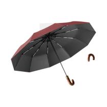 Guarda-chuva Dobrável À Prova De Vento Com Proteção UV UPF50+ Cabo Curvo Compacto Design Casual E
