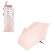 Guarda-chuva dobravel com protetor solar rosa