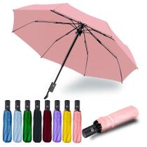 Guarda-chuva dobrável MRTLLOA Compact Windproof 30cm rosa