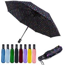 Guarda-chuva dobrável MRTLLOA Compact Windproof Travel 30 cm preto