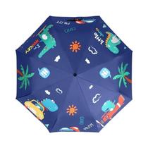 Guarda-chuva Dobrável Unicórnio Dinossauro Tigre Com Design Moderno E Listras Refletivas Para