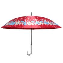 Guarda-Chuva Florido Rosa Automático Adulto 101x70cm
