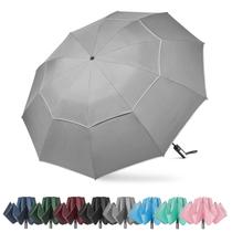 Guarda-chuva G4Free à prova de vento invertido 157 cm cinza reflexivo Guarda-chuva G4Free à prova de vento invertido 157 cm cinza reflexivo