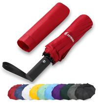Guarda-chuva GAOYAING Windproof Travel Compact Automatic Red