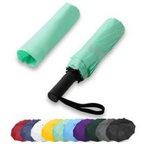 Guarda-chuva GAOYAING Windproof Travel Compact Green 46 polegadas