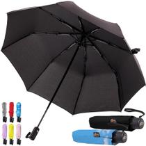 Guarda-Chuva Gorilla Grip Windproof Compacto - Pacote com 2 Unidades (Preto)