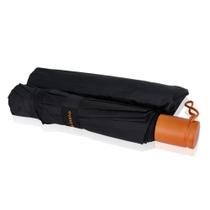 Guarda Chuva Grande Manual Cabo de Madeira Contra Vento Cabe Na Bolsa T3052