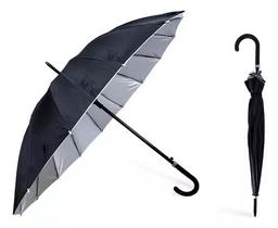 Guarda Chuva Grande Preto Reforçado 16 Hastes