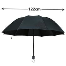 Guarda Chuva Grande Preto Reforçado Contra Vento De Bolsa