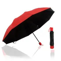 Guarda Chuva Grande Reforçado Cabe Na Bolsa Colorido Liso Sombrinha Com Proteção Solar BLACKOUT