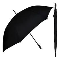 Guarda Chuva Grande Reforçado Contra Vento Preto Liso