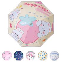 Guarda-chuva Hannstar Kids dobrável à prova de vento anti-UV com refletor