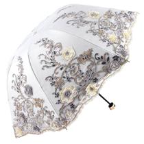 Guarda-chuva Honeystore Sun Protection Vintage Lace Wedding Grey Guarda-chuva Honeystore Sun Protection Vintage Lace Wedding Grey