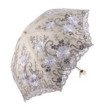 Guarda-chuva Honeystore Vintage Lace UV Sun Folding Grey