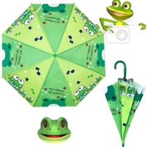 Guarda Chuva Infantil Automático Com Estampa De PVC Menino ou Menina Sapo Guarda Chuva Infantil Automático Com Estampa De PVC Menino ou Menina Sapo
