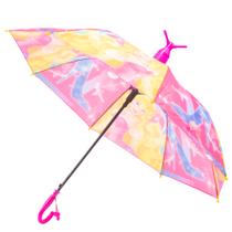 Guarda Chuva Infantil Automático Menina Com Apito e Copinho