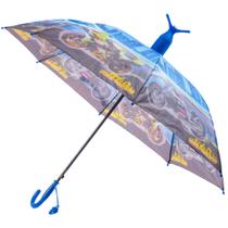 Guarda Chuva Infantil Automático Menino Com Apito e Copinho