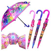 Guarda Chuva Infantil Estampas Sortidas Menina + Apito: Abertura Automática Guarda Chuva Infantil Estampas Sortidas Menina + Apito: Abertura Automática