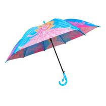 Guarda Chuva Infantil Feminino Com Apito Semiautomático.