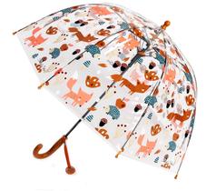 Guarda-chuva infantil MRTLLOA Fox & Hedgehogs Clear Bubble 99cm
