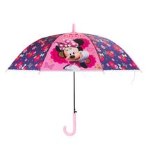 Guarda Chuva Infantil Rosa Flores Minnie 68x80cm - Disney