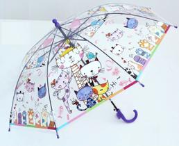 Guarda chuva infantil - transparente estampado automático Guarda chuva infantil - transparente estampado automático