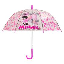 Guarda Chuva Infantil Transparente Minnie Pink - Disney Guarda Chuva Infantil Transparente Minnie Pink - Disney