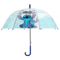 Guarda Chuva Infantil Transparente Stitch Azul Original Disney - DYFS30-ST1-D Guarda Chuva Infantil Transparente Stitch Azul Original Disney - DYFS30-ST1-D