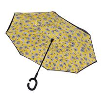 Guarda-Chuva Invertido Floral - Amarelo