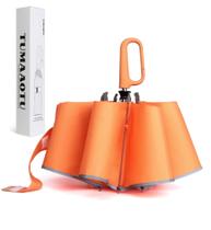 Guarda-chuva invertido QWB TUMAAOTU à prova de vento 10 costelas 116 cm laranja Guarda-chuva invertido QWB TUMAAOTU à prova de vento 10 costelas 116 cm laranja