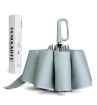 Guarda-chuva invertido QWB TUMAAOTU à prova de vento de 46 polegadas verde escuro