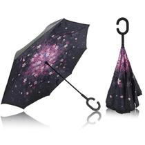 Guarda Chuva Invertido Reforçado Tecido Duplo Invertido Estampado