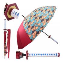 Guarda Chuva Kimetsu Yaiba Cabo O-Katana Giyu Tomioka Suporte Mesa Guarda Chuva Kimetsu Yaiba Cabo O-Katana Giyu Tomioka Suporte Mesa