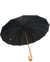 Guarda Chuva Kit 2 Automático Grande Reforçado Resistente Portaria Umbrella Preto Lançamento