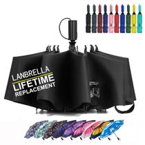 Guarda-chuva LANBRELLA Compact Reverse Dobrável Automático à Prova de Vento