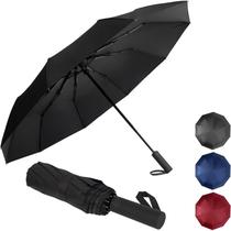 Guarda-chuva Leaeel Dobrável Automático Abrir/Fechar Impermeável Preto
