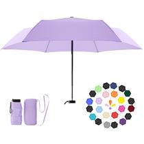 Guarda-chuva LEAGERA Compact Mini Travel com estojo roxo claro