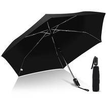 Guarda-chuva LEAGERA Compact Travel 42 polegadas impermeável preto