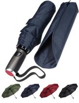 Guarda-chuva LifeTek Traveler 42 FX1 Compact à prova de vento azul marinho