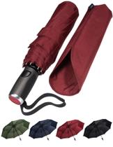 Guarda-chuva LifeTek Windproof Travel FX2 45 polegadas vermelho