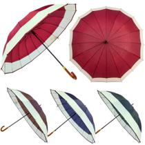 Guarda Chuva Liso Grande Automático Colorida Sombrinha Reforçada Para o Dia a Dia