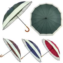 Guarda Chuva Liso Grande Automático Colorida Sombrinha Reforçada Para o Dia a Dia