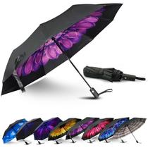 Guarda-chuva LLANxiry Windproof Travel 10 Ribs Automatic Purple Guarda-chuva LLANxiry Windproof Travel 10 Ribs Automatic Purple