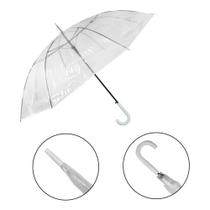 Guarda Chuva Longo Adulto Transparente Sombrinha Translucida Automatico - Stuf
