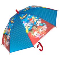 Guarda-Chuva Lucas Neto Com Apito Efeito Holográfico Os Aventureiros Infantil Ressistente Pontas Arredondadas - Semax