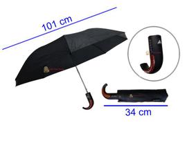 Guarda Chuva Masculino Automático 101cm Diametro Cabo Curvo Guarda Chuva Masculino Automático 101cm Diametro Cabo Curvo