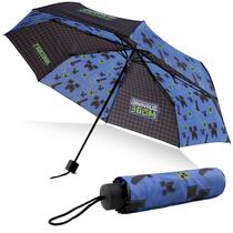 Guarda-chuva Minecraft Kids Transparente Dome Dobrável Preto/Azul