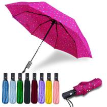 Guarda-chuva MRTLLOA Compact Windproof Travel 42/49 polegadas magenta